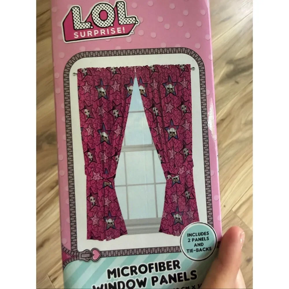 L.O.L. Surprise! Kids 2 Piece Light Filtering Bedroom Curtain Set, 63